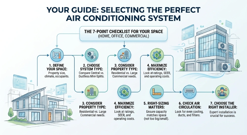 7 Ways to Find the Right Air Conditioning System for Your Home or Business featured image